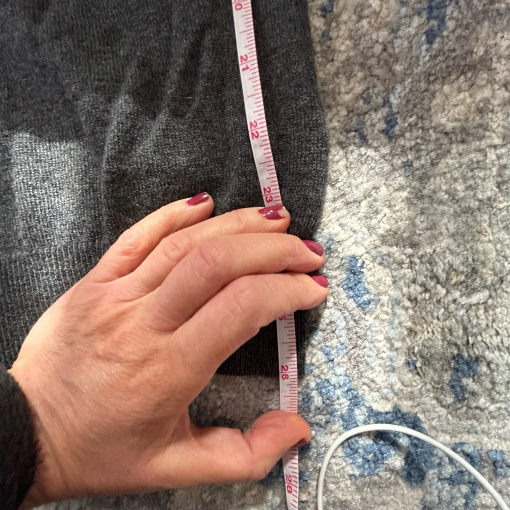 AllSaints Women's Small S Grey Gray Ruffle Neck Sweater Dress - Picture 3 of 9